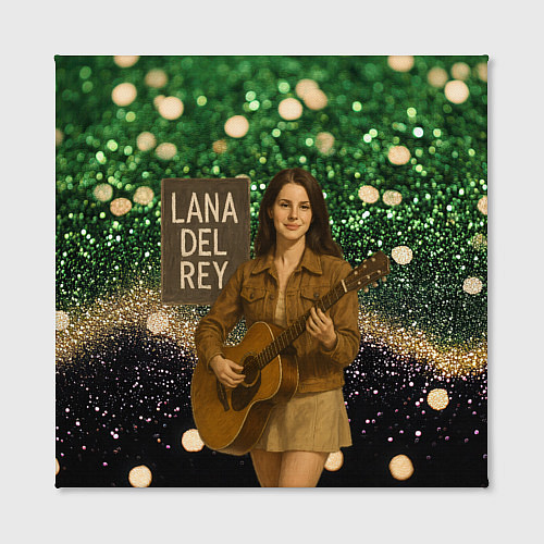 Картина квадратная Lana Del Rey играет на гитаре / 3D-принт – фото 2
