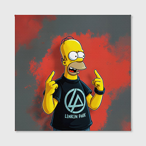 Картина квадратная Гомер в футболке Linkin Park / 3D-принт – фото 2