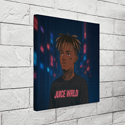 Холст квадратный Juice WRLD - Неоновый аниме арт, цвет: 3D-принт — фото 2