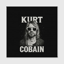 Холст квадратный Курт Кобейн - гранж-арт, цвет: 3D-принт — фото 2