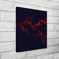 Холст квадратный Lightning red glow, цвет: 3D-принт — фото 2