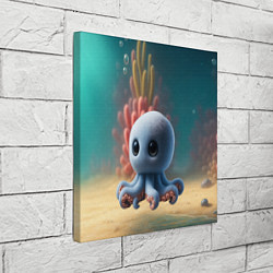 Холст квадратный Блуберрини Октопусини мем, цвет: 3D-принт — фото 2