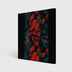 Картина квадратная Демоны Oni - нейроарт