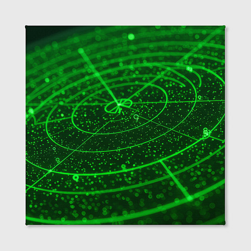 Картина квадратная Неоновый зеленый радар / 3D-принт – фото 2