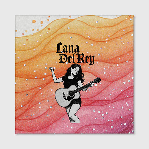 Картина квадратная Lana Del Rey в образе гитаристки / 3D-принт – фото 2