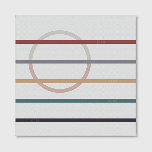 Картина квадратная Stripes and circle / 3D-принт – фото 2