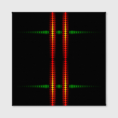 Картина квадратная Neon black green circles / 3D-принт – фото 2