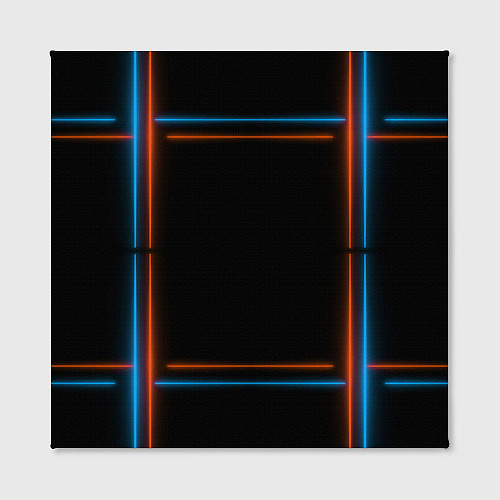 Картина квадратная Neon black red blue / 3D-принт – фото 2