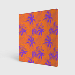 Холст квадратный Palm orange, цвет: 3D-принт