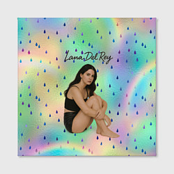 Холст квадратный Lana Del Rey сидит обняв колени, цвет: 3D-принт — фото 2
