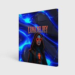 Холст квадратный Lana Del Rey киберпанк, цвет: 3D-принт