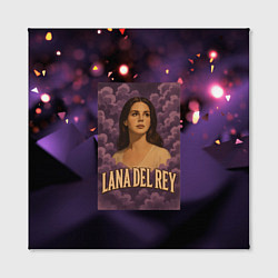 Холст квадратный Lana Del Rey в фиолетовых облаках, цвет: 3D-принт — фото 2