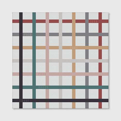 Картина квадратная Плетенка пастельная / 3D-принт – фото 2