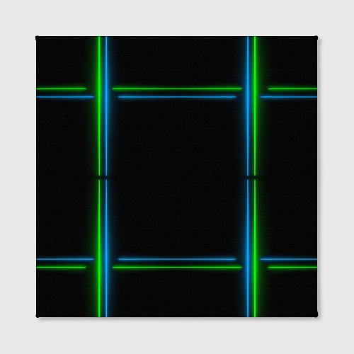 Картина квадратная Neon green light blue / 3D-принт – фото 2