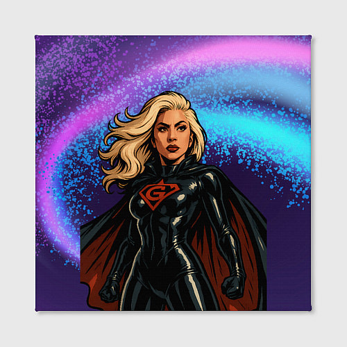 Картина квадратная Леди Гага в костюме супергероя / 3D-принт – фото 2