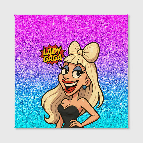 Картина квадратная Леди Гага мультяшная / 3D-принт – фото 2