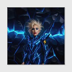 Холст квадратный Леди Гага женщина молния, цвет: 3D-принт — фото 2