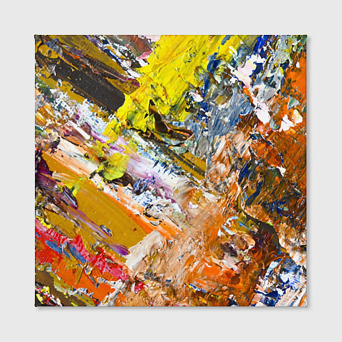 Картина квадратная Живая Абстракция: Поток Цветов и Форм в Постоянном / 3D-принт – фото 2