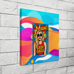 Холст квадратный Леди Гага в стиле комиксов, цвет: 3D-принт — фото 2