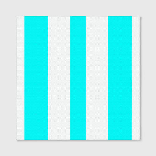 Картина квадратная Color light blue white lines / 3D-принт – фото 2