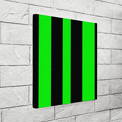 Холст квадратный Color green black lines, цвет: 3D-принт — фото 2
