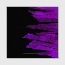Холст квадратный Color purple black stripes, цвет: 3D-принт — фото 2