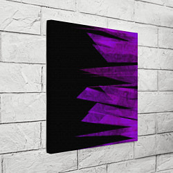 Холст квадратный Color purple black stripes, цвет: 3D-принт — фото 2