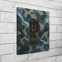 Холст квадратный ВМФ волк на камуфляже, цвет: 3D-принт — фото 2