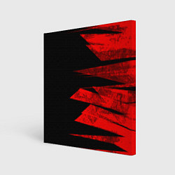 Холст квадратный Color red black strip, цвет: 3D-принт