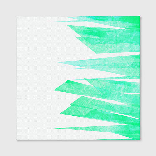 Картина квадратная Color white light blue strip / 3D-принт – фото 2