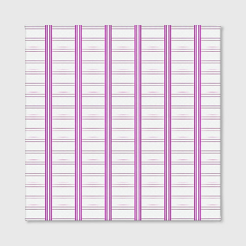 Картина квадратная Color white cage pink line / 3D-принт – фото 2