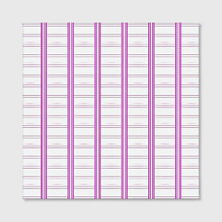 Холст квадратный Color white cage pink line, цвет: 3D-принт — фото 2