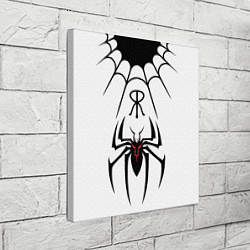 Холст квадратный Паук на белом - the web of Fate, цвет: 3D-принт — фото 2