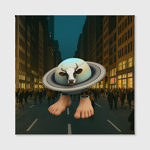 Картина квадратная Ла Вака Сатурно Сатурнита мем / 3D-принт – фото 2