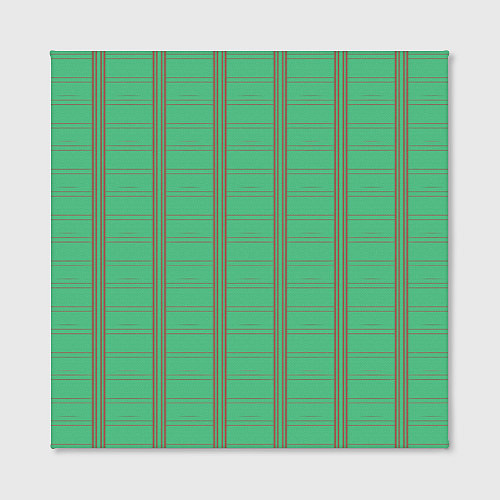 Картина квадратная Color green cage brown stripes / 3D-принт – фото 2