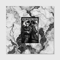 Холст квадратный XXXTentacion облокотился об зеркало, цвет: 3D-принт — фото 2