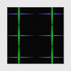 Холст квадратный Color black green purple stripes, цвет: 3D-принт — фото 2