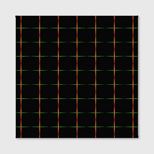 Картина квадратная Color black orange green crosses / 3D-принт – фото 2