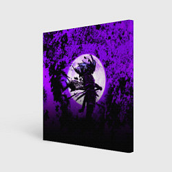 Холст квадратный Самурай при луне, цвет: 3D-принт