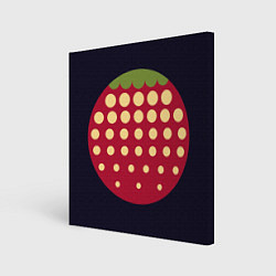 Картина квадратная Big strawberry russian black