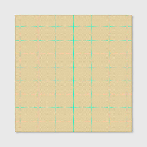 Картина квадратная Color beige green crosses / 3D-принт – фото 2