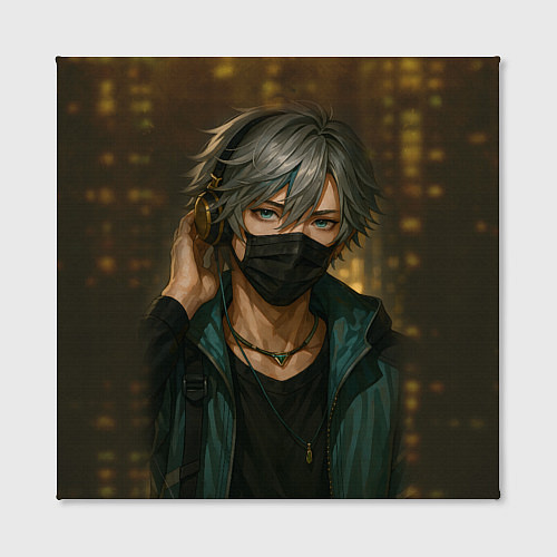 Картина квадратная Красивый парень в маске / 3D-принт – фото 2