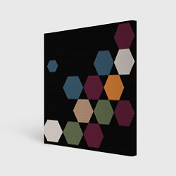 Холст квадратный Honeycombs autumn colors, цвет: 3D-принт