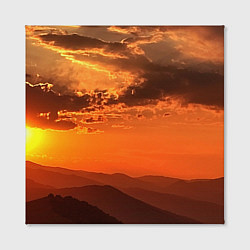 Холст квадратный Закат на перевале актопрак, цвет: 3D-принт — фото 2