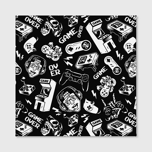 Картина квадратная Retro gamer pattern / 3D-принт – фото 2