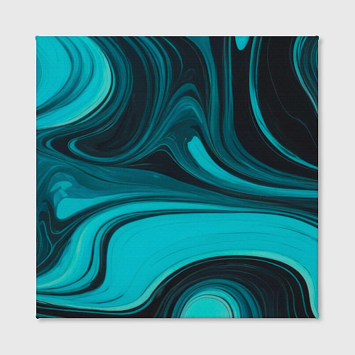 Картина квадратная Мраморный малахитовый узор из изумрудных разводов / 3D-принт – фото 2