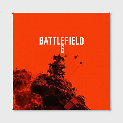 Картина квадратная Солдат и самолеты Battlefield 6 / 3D-принт – фото 2