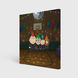 Картина квадратная Южный парк панки на школьной дискотеке