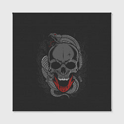 Холст квадратный Змеиный череп, цвет: 3D-принт — фото 2
