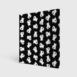 Холст квадратный Annoying dog pattern - Undertale, цвет: 3D-принт